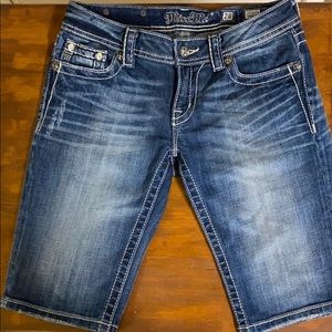 Miss Me 5 Pocket Denim Bermuda Shorts